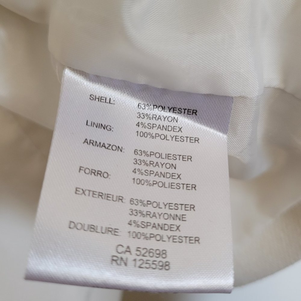 Ellen Tracy White Jacket Lining Polyester - image 8